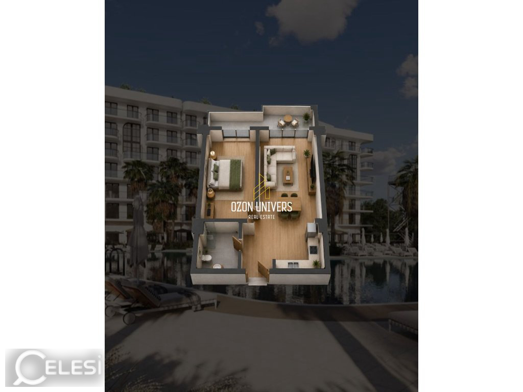 Apartament 1+1 për shitje, Bonita Luxury, Golem!!