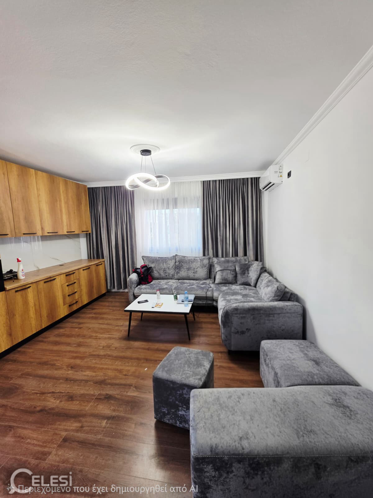 Jepet apartament 1+1 me qira tek Rruga e Elbasanit , prane Downtown One , Piramida .
