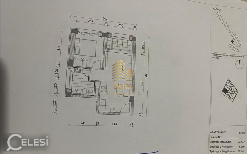 Shitet, Okazion Apartament 1+1+Blk, Ali Demi- Rezidenca Kadiu, 83.300 Euro