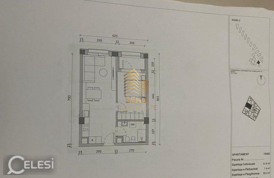 Shitet, Okazion Apartament 1+1+Blk, Ali Demi- Rezidenca Kadiu, 94.700 Euro