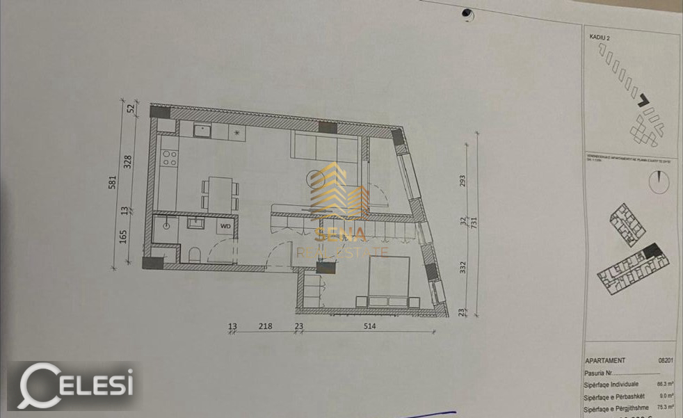 Shitet, Okazion Apartament 1+1+Blk, Ali Demi- Rezidenca Kadiu, 120.500 Euro