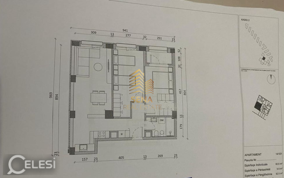 Shitet, Okazion Apartament 1+1+Blk, Ali Demi- Rezidenca Kadiu, 75.300 Euro