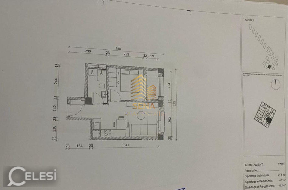 Shitet, Okazion Apartament 1+1+Blk, Ali Demi- Rezidenca Kadiu, 73.900 Euro