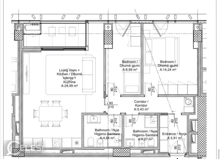Shitet apartament 2+1+2 tek Kompleksi Lion Park 3 , Bulevardi i Ri , Ish Stacioni i Trenit .