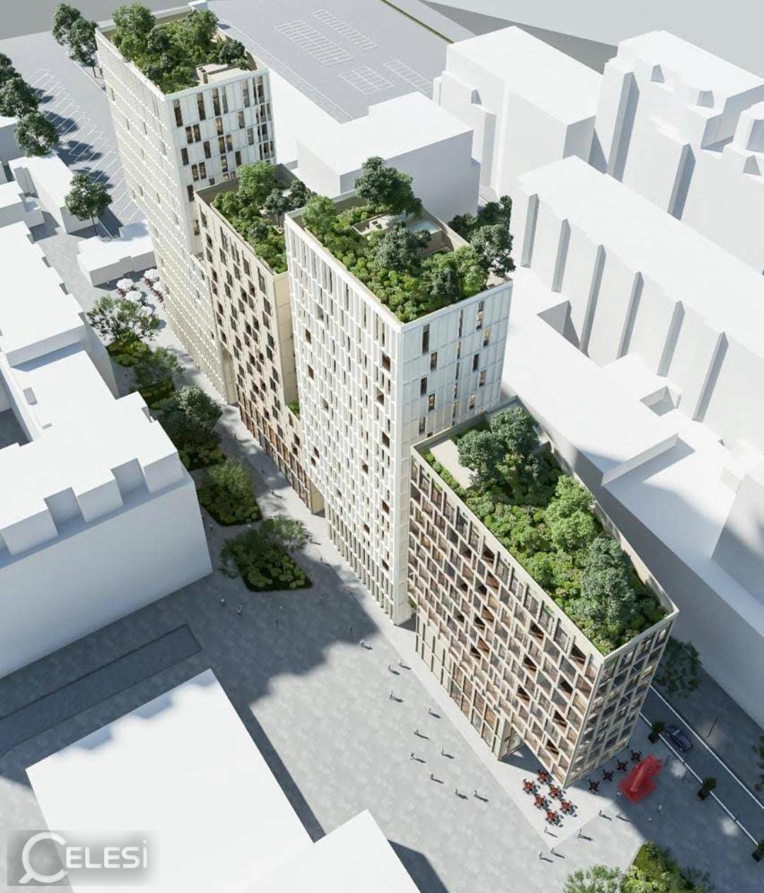 Shitet studio garsoniere tek Kompleksi Soho Towers , Zogu i Zi , Rruga Muhamet Gjollesha .