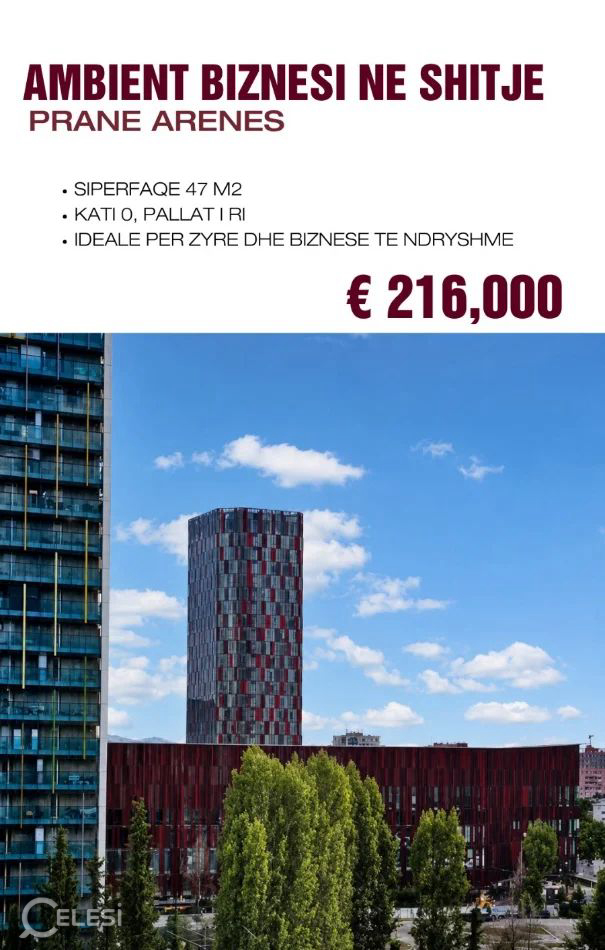 Shitet Ambient biznesi prane Stadiumi Arena , Stadiumi Air Albania , Stadiumi Qemal Stafa , Stadiumi Kombetar , Rruga e Elbasanit , Ish Blloku , Liqeni Artificial , Ambasada Amerikane .