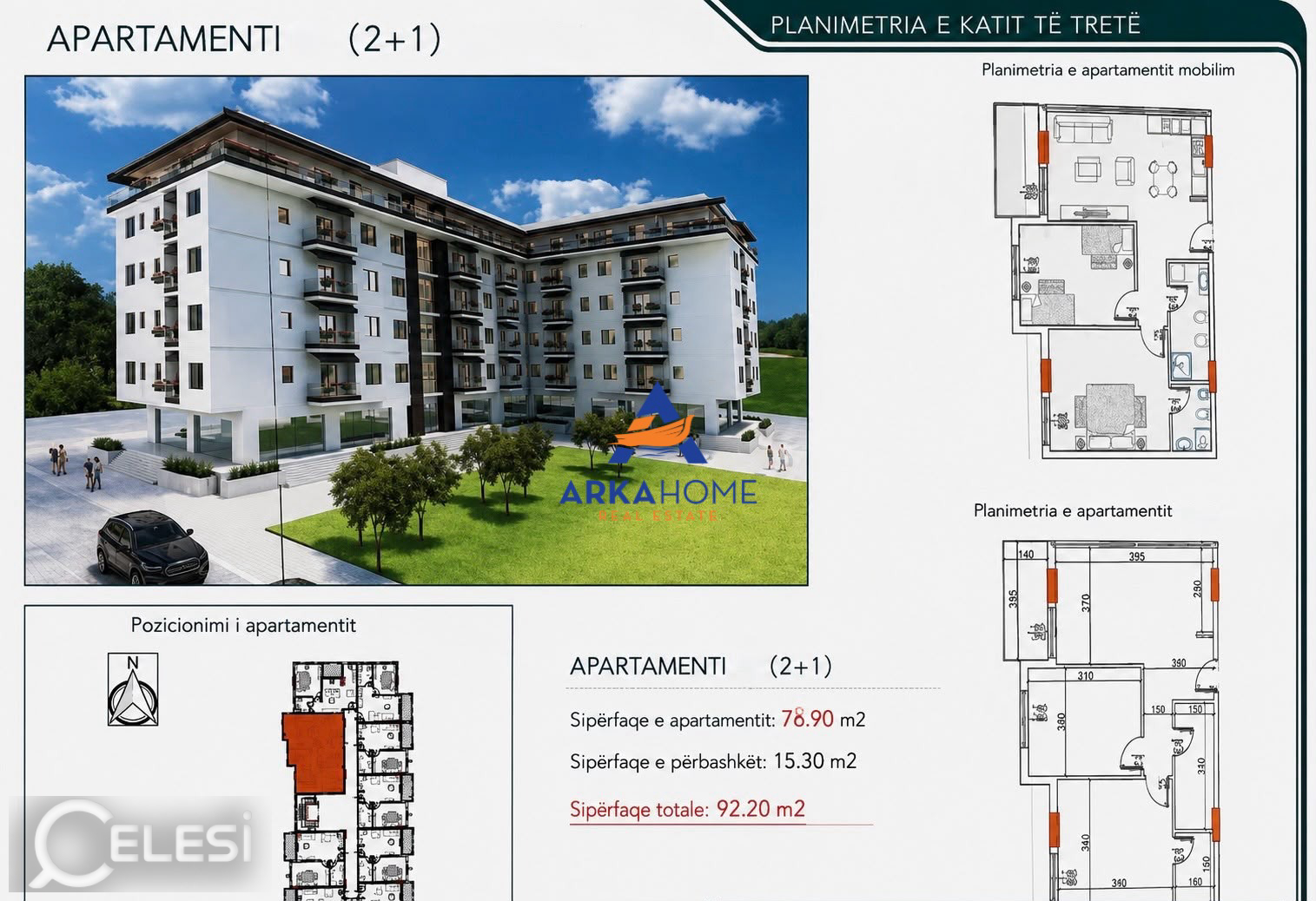 OKAZION!!SHITET APARTAMENT 2+1+BALLKON "PRANE GRAND BLUE FAFA RESORT,GOLEM" 92.200 EURO