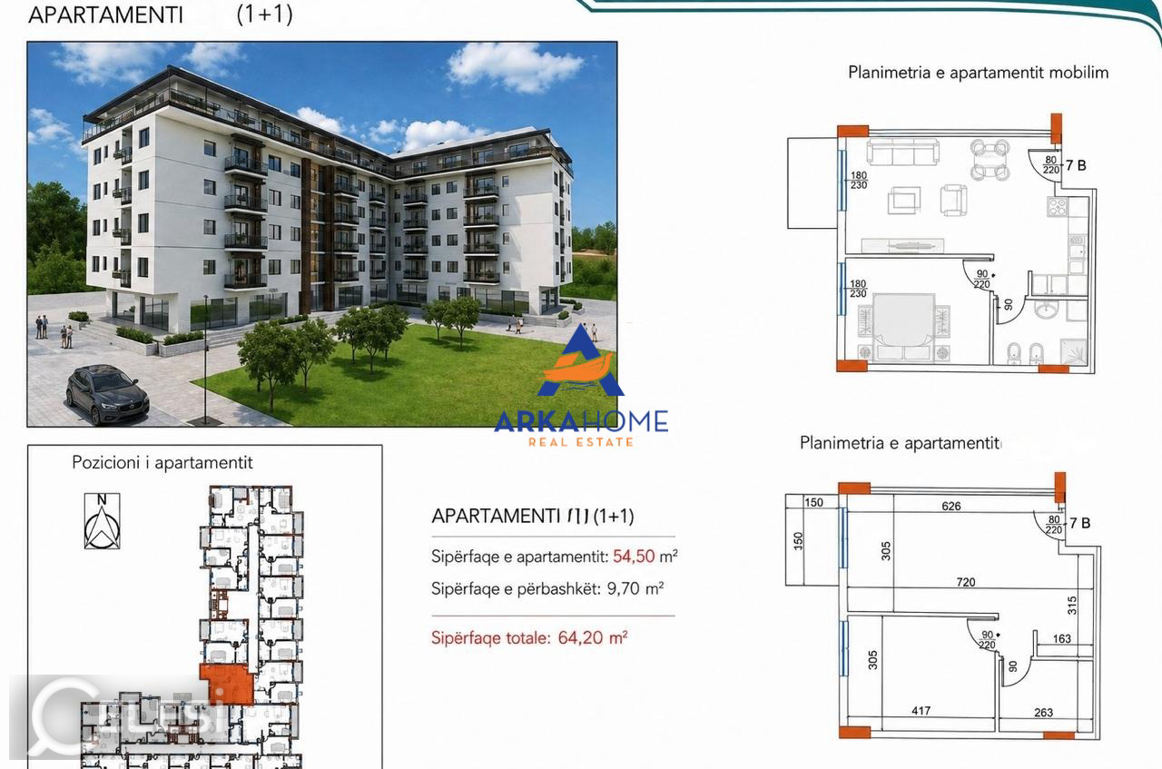 OKAZION!!SHITET APARTAMENT 1+1+BALLKON "PRANE GRAND BLUE FAFA RESORT,GOLEM" 64.200 EURO