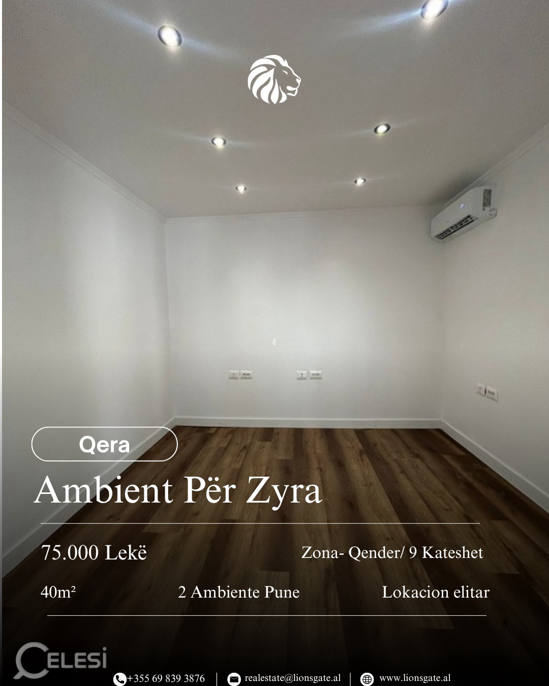 🏢 AMBIENT PËR ZYRA ME QIRA – QENDËR, 9 KATËSHET, TIRANË