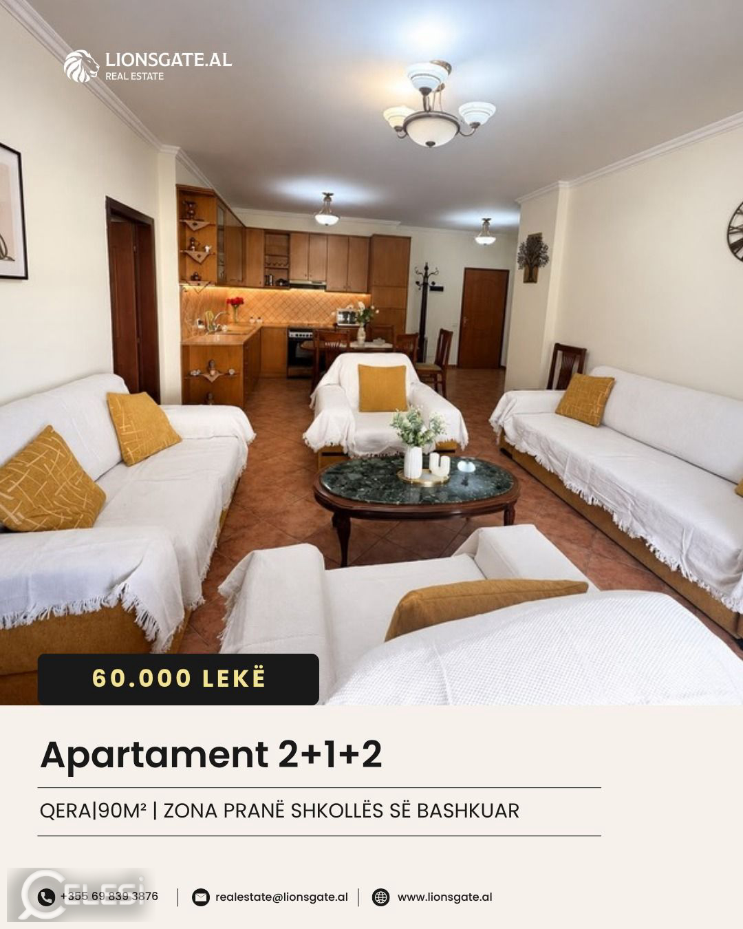 🏡 APARTAMENT 2+1+2 ME QIRA | SHKOLLA E BASHKUAR, TIRANË